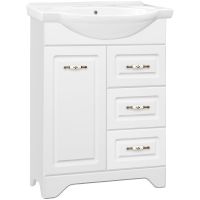 Тумба под раковину Style Line Олеандр 2 Люкс 65 Белая арт-ЛС-00000047 — фото 1, Тумбы под раковину