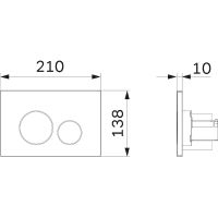 Клавиша смыва AM.PM Pro L Белая глянцевая арт-I049001 — фото 2, Кнопки смыва
