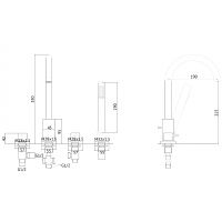 Смеситель на борт ванны Abber Wasser Kreis Хром арт-AF8113 — фото 3, Смесители на борт ванны