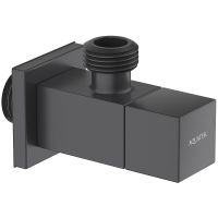 Запорный вентиль Aquatek угловой Черный матовый арт-AQ2453MB — фото 1, Комплектующие для душевого оборудования