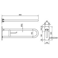 Поручень Nofer Черный арт-15051.80.N — фото 2, Поручни для ванной