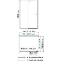 Душевой уголок WasserKRAFT Aula 100х80 профиль Хром стекло прозрачное арт-11P17 — фото 4, Прямоугольные душевые уголки