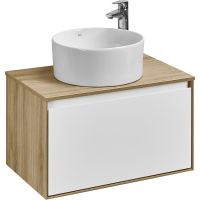 Тумба под раковину Aquaton Либерти 70 подвесная Дуб эльвезия Белая арт-1A279801LYC70 — фото 4, Тумбы под раковину