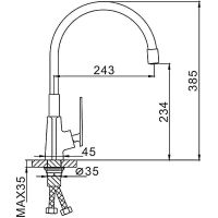 Смеситель для кухни Frap H58 Белый Хром арт-F4458 — фото 4, Смесители для кухни