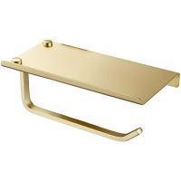 Держатель туалетной бумаги Haiba с полкой Золото матовое арт-HB330-5 — фото 1, Держатели туалетной бумаги