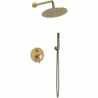 Душевая система Vincea Desire Брашированное золото арт-VSFW-1D1BG — фото 1, Встраиваемые душевые комплекты