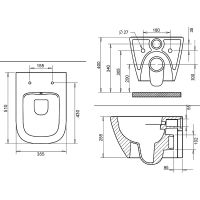 Унитаз STWORKI Карлстад 5610 подвесной с сиденьем Микролифт арт-589503 — фото 6, Подвесные унитазы