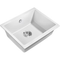 Кухонная мойка Milacio Leon 55 Cuarzo Белая арт-MC.77082 — фото 1, Кухонные мойки