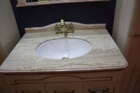 Тумба под раковину Bellezza Аллегро Люкс 80 Бежевая патина Темный орех арт-4637513000379 — фото 4, Тумбы под раковину