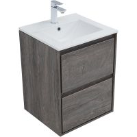 Тумба под раковину Aquanet Милан 50 подвесная Дуб рошелье арт-336371 — фото 4, Тумбы под раковину