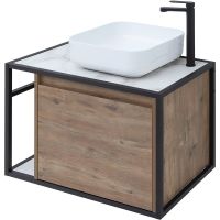 Тумба под раковину Aquanet Nova Lite Loft 75R подвесная Дуб рустикальный арт-261657 — фото 3, Тумбы под раковину