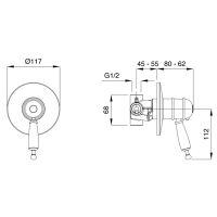 Смеситель для душа Migliore Oxford с термостатом Бронза арт-19101 — фото 2, Смеситель для душа