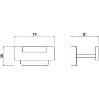 Товар: Двойной крючок Schein Klimt Черный матовый арт-9212MB - фото 2 Двойной крючок Schein Klimt Черный матовый арт-9212MB — фото 2, Крючки для полотенец
