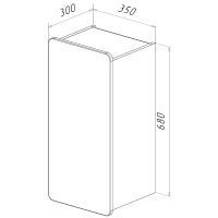 Подвесной шкаф Lemark Olivia 35 Белый глянец Дуб Кантри арт-LM08OL35PL — фото 5, Шкафы для ванной