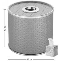 Салфетница Geralis Punto Серебро, кант Хром арт-S-PHH — фото 2, Боксы для салфеток