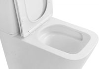 Унитаз компакт Abber Rechteck Белый матовый с бачком и сиденьем Микролифт арт-AC1210TMW — фото 5, Напольные унитазы