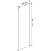 Товар: Душевая стенка Vincea Garda 100 профиль Черный стекло прозрачное арт-VSG-1G100CLB - фото 3 Душевая стенка Vincea Garda 100 профиль Черный стекло прозрачное арт-VSG-1G100CLB — фото 3, Боковые стенки