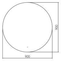 Зеркало Silver Mirrors Плаза 90 с подсветкой с сенсорным выключателем арт-LED-00002719 — фото 3, Зеркала в ванную комнату