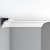 Товар: Карниз Decomaster 2400x120x120 мм арт-96670 - фото 1 Карниз Decomaster 2400x120x120 мм арт-96670 — фото 1, Карнизы