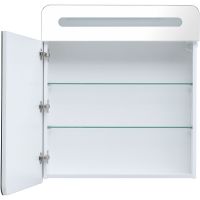 Зеркальный шкаф Aquanet Лукка 70 с подсветкой Белый глянцевый арт-178955 — фото 4, Зеркальные шкафы в ванную