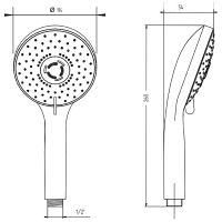 Товар: Ручной душ Migliore Grazia Хром арт-29688 - фото 5 Ручной душ Migliore Grazia Хром арт-29688 — фото 5, Лейки для душа