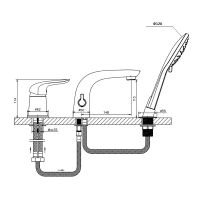 Смеситель на борт ванны Orange Хром арт-M60-333cr — фото 12, Смесители на борт ванны