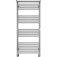 Водяной полотенцесушитель Terminus Аврора П22 500х1200 с полкой Хром, нижнее подключение, G 1/2" ВР, с угловым соединением арт-4670078529244 — фото 2, Водяные полотенцесушители