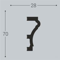 Товар: Молдинг Bello Deco XPS М 7 2000x70x28 мм арт-00-00004627 - фото 2 Молдинг Bello Deco XPS М 7 2000x70x28 мм арт-00-00004627 — фото 2, Молдинги