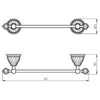 Полотенцедержатель Migliore Olivia Золото Белый арт-17531 — фото 2, Полотенцедержатели