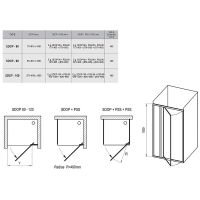 Душевая дверь Ravak Supernova SDOP-90 профиль Белый стекло Grape арт-03V70100ZG — фото 9, Распашные душевые двери