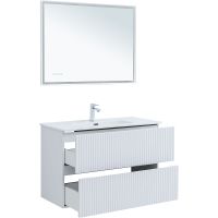 Тумба под раковину Aquanet Джейн 100 подвесная Белая матовая арт-313288 — фото 12, Тумбы под раковину