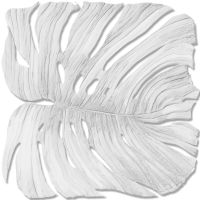 Панно Zambaiti Parati Trussardi VII Винил на флизелине (3*3) Белый/Серый, Листья арт-18982 — фото 1, Обои для стен