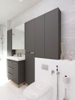 Товар: Подвесной шкаф 1MarKa Gaula 60П Графит матовый арт-У92551 - фото 3 Подвесной шкаф 1MarKa Gaula 60П Графит матовый арт-У92551 — фото 3, Шкафы для ванной