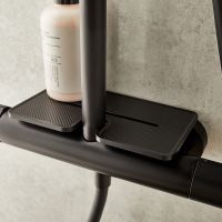 Душевая система Jacob Delafon Metro с термостатом Черная матовая арт-E26589-BL — фото 5, Душевые стойки