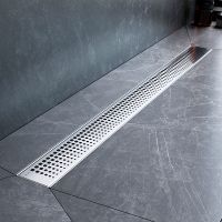 Душевой лоток AM.PM MasterFlow 80 с решеткой Хром матовый Cut Gradient арт-W01SC-P11-080-01SB — фото 4, Душевые лотки