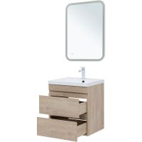 Тумба под раковину Aquanet Нота New 58 подвесная Дуб светлый арт-334197 — фото 8, Тумбы под раковину