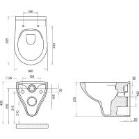 Унитаз STWORKI Хедмарк 3510 подвесной с сиденьем Микролифт арт-588603 — фото 2, Подвесные унитазы