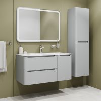 Тумба с раковиной Iddis Edifice 100 подвесная Светло-серая арт-EDI10L0i95K — фото 10, Тумбы с раковиной