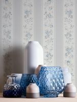Обои AS Creation Maison Charme Винил на флизелине (0,53*10,05) Белый/Голубой/Серый, Полоса/Цветы арт-39069-3 — фото 5, Обои для стен