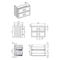 Тумба под раковину La Fenice Cubo 80 подвесная Серая матовая арт-FNC-01-CUB-G-80-2 — фото 14, Тумбы под раковину
