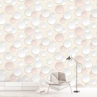 Обои Andrea Rossi Gallinara Винил на флизелине (1,06*10,05) Голубой/Белый/Бежевый, Абстракция/Геометрия арт-54311-4 — фото 2, Обои для стен