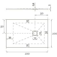 Душевой поддон из искусственного камня Aquanet Pleasure 100x100 Черный арт-258889 — фото 7, Душевые поддоны из искусственного камня