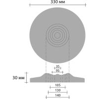 Розетка потолочная Decomaster 330x30x330 мм арт-80030 — фото 2, Розетки потолочные