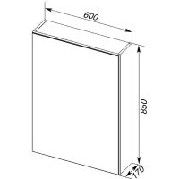 Товар: Зеркальный шкаф Aquanet Алвита New 60 Дуб Веллингтон арт-277541 - фото 5 Зеркальный шкаф Aquanet Алвита New 60 Дуб Веллингтон арт-277541 — фото 5, Зеркальные шкафы в ванную