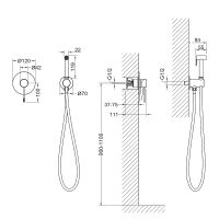 Гигиенический душ со смесителем Timo Saona Белый матовый арт-2389/16SM — фото 4, Гигиенические души