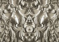 Фреска Ortograf 3D 33216 Фактура бархат золото FX-G Флизелин (3,8*2,7) Белый/Бежевый, Вензель арт-33216 (бархат золото FX-G) — фото 2, Фрески