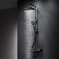 Товар: Душевая система AM.PM Func с термостатом Черная матовая арт-F078F322 - фото 9 Душевая система AM.PM Func с термостатом Черная матовая арт-F078F322 — фото 9, Душевые стойки