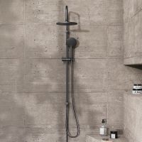 Душевая система Damixa Jupiter Черная матовая арт-977000300 — фото 6, Душевые стойки