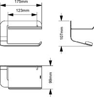 Держатель туалетной бумаги Sonia Quick с полкой Черный матовый арт-185252 — фото 3, Держатели туалетной бумаги