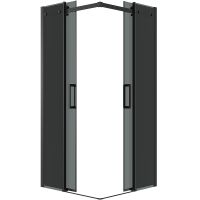 Душевой уголок Grossman Classic 80х80 профиль Черный матовый стекло тонированное арт-300.K33.04.8080.21.10 — фото 10, Квадратные душевые уголки